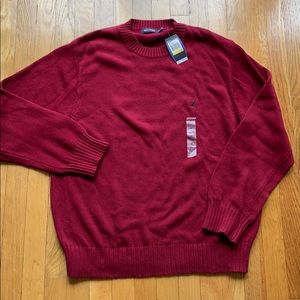 Men’s cranberry nautica sweater (M)